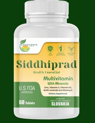 SIDDHIPRAD Multivitamin Tablets | Vitamin C, E, Zinc | Immunity, Healthy Hair & Skin(60 Tablets)