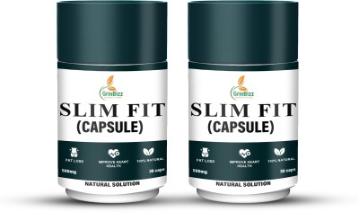 grinbizz Slim Fit Capsule For Weight Loss-Fat Cutter-Belly Fat Loss | For Men & Women(2 x 30 Capsules)