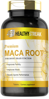 Healthy Streak Maca Root Tablets Enriched with Maca Root Extract (D115)(60 Tablets)