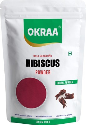 OKRAA HIBISCUS POWDER FOR TEA ( SABDARIFFA Powder /Herbal and Ayurvedic Tea ) - 500 GM(500 g)