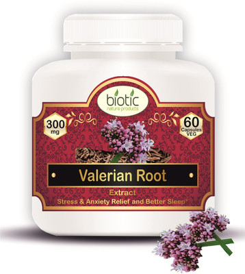 biotic Valerian Root Extract 300mg - 60 Veg Capsules(60 No)