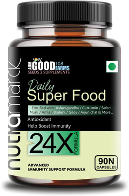 NUTRAMARCK Daily Super Food 24X Capsules | Complete Daily Nutrition & Energy Boost(90 Capsules)