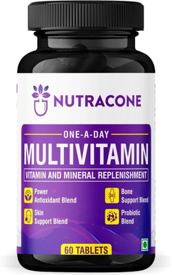 NUTRACONE Multivitamin for Men & Women with Probiotics Supplement Tablets(60 No)