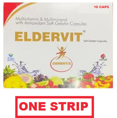 gementis Eldervit antex MULTIVITAMIN & MULTIMINERAL ANTIOXIDANT GELATIN CAP(1 STRIPS)(10 Capsules)