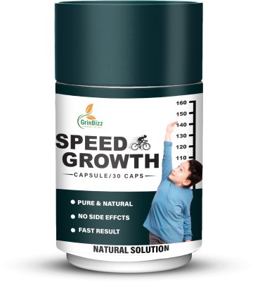 grinbizz Speed Growth Capsules Ayurvedic Formula To Increase Height | For Men & Women