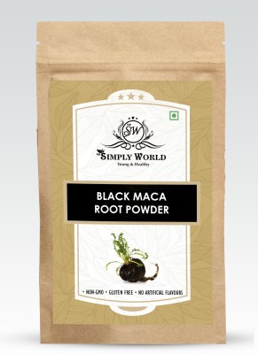 THE SIMPLY WORLD PREMIUM Black Maca Root Powder| Energy & Performance Booster | men and women(2 x 100 g)