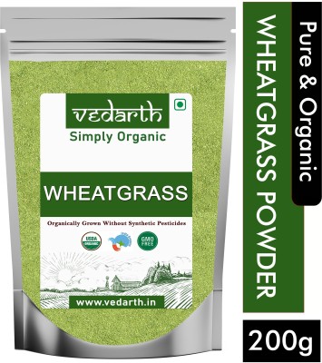 Vedarth Wheat-Grass Powder - Immunity Support & Detoxification - 200g Veg Powder(200 g)