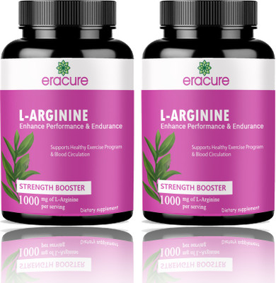 EraCure L-Arginine 1000mg Tablets Per Serving (K207)(2 x 60 Tablets)