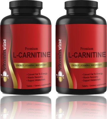 Vitaminvine L Carnitine L Tartrate - Fat Burner Tablets (D255)(2 x 60 Tablets)