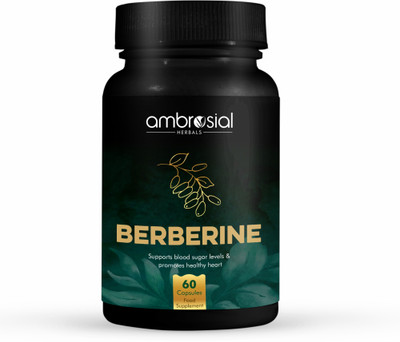 Ambrosial Berberine HCL 500mg EACH capsule | High Strength Berberine Supplements(60 Capsules)