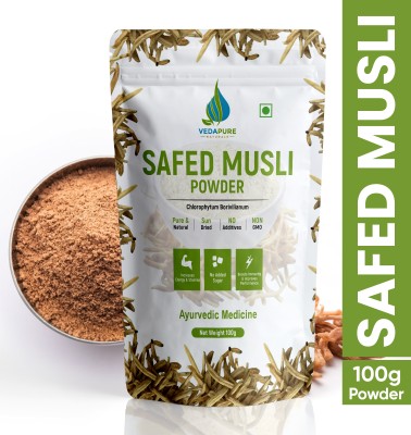 Vedapure Safed Musli Root Powder Supports Vigor & Vitality(100 g)