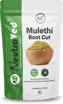 NeutraVed Mulethi Root Cut / Mulethi Stick For Eating| Mulethi Root , Licorice stick Cut(150 g)