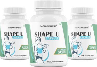 CaptainFitness Shape u Capsule For Fat Loss Supplement (149)(3 x 60 Capsules)
