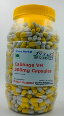 Vinny Herbal Cabbage VH Herbal Supplement Capsules 1000 Caps Jar(3000 Capsules)