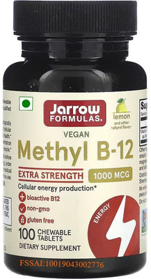 Jarrow Formulas Jarrow Formula Methyl B 12 Lemon 1,000 mcg 100 Chewable Lozenges(1000 mg)