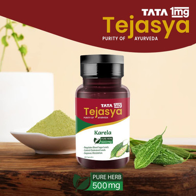 TATA 1mg Tejasya Karela Capsule Helps In Maintain Metabolism(36 Capsules)