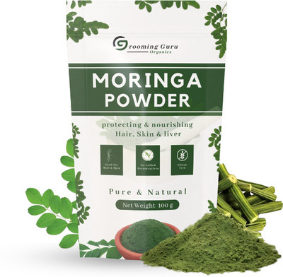 The Gromming guru Moringa Leaf Powder || Immunity Booster || Good for Hair , Skin & Weight Loss(100 g)