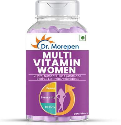 Dr. Morepen Multivitamins For Women With Calcium & Herbal Extracts | Energy & Immunity Booster(60 Tablets)