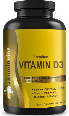 Vitaminvine Plant Based Vitamin D3 K2 MK7 Supplement Veg (H180)(90 Tablets)