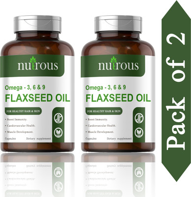 Nutrous Flaxseed extract Capsules Omega 369 (H197)(2 x 60 Capsules)