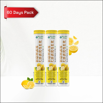 DiViNEPLUS WELLNESS Human Charger Electrolyte Effervescent Tablets Hydration & Energy Boost Function(2 x 30 Tablets)