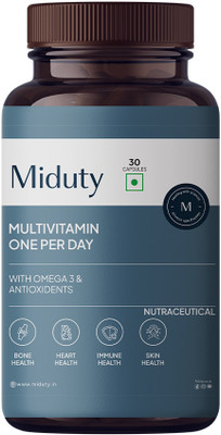 Miduty Multivitamin One Per Day-Multimineral supplement-Omega 3-Magnesium(30 Capsules)