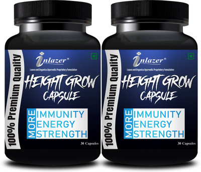 inlazer Grow Height Capsule /Height Increase Medicine By Lengthening bone, Height Growth(2 x 30 Capsules)