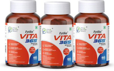 FYTIKA HEALTHCARE PRODUCTS Vita 365 Multivitamin Supports Immunity & Gut Health (Pack of 3)(3 x 60)