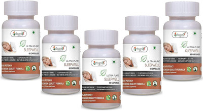 Vringra Sleeping Capsules For Men & Women - Deep Sleep - Sleeping Tablets (Pack Of 5)(5 x 12 Tablets)