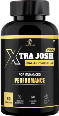 HerbShanti Xtra Josh Plus Testosterone Booster for Men Improves Stamina & Muscle Strength(60 Capsules)