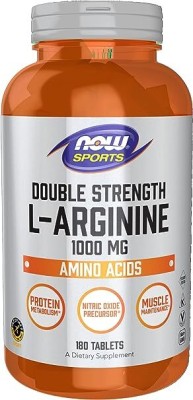 Now Foods L-Arginine 1000 mg, Double Strength Tablets(180 Tablets)