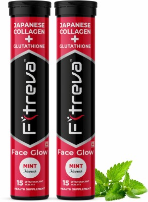 Fitreva Japanese Collagen + Glutathione 30 Effervescent Tablets - Mint Flavor(2 x 15)