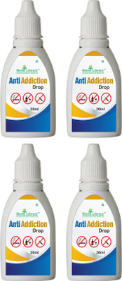 Herbs Library Anti Addiction Drops Improve Digestion Better Concentration (4x30ml)(Pack of 4, 120 ml)