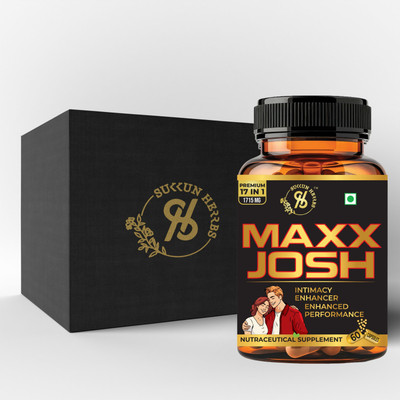 Sukkun Herbs Maxx Josh – 1700mg | 17-in-1 Vitality & Stamina Support for Men(1700 mg)