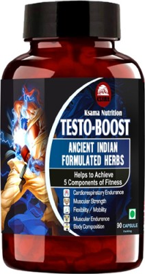 ksama KsamaOrganic herbs for Testo Boost for Energy & All over fitness performance(90 Capsules)