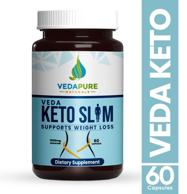 vedapure naturals Keto Slim Advanced Weight Loss Supplement Fat Burner -60 Capsules(1000 mg)