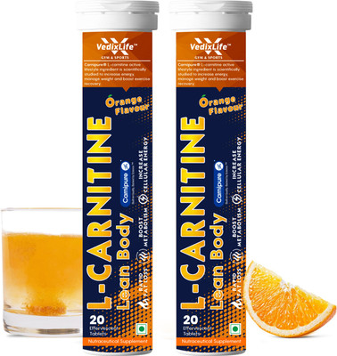 VedixLife L-Carnitine Lean Body, 2000 mg Carnipure® | Helps Convert Fat into Energy(2 x 10 No)
