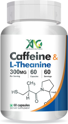 ANC Natural Caffeine Plus L Theanine Boosts Performance & Metabolism(60 Capsules)