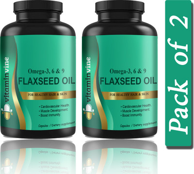 Vitaminvine Flaxseed extract Capsules Omega 369 (G197)(2 x 60 Capsules)