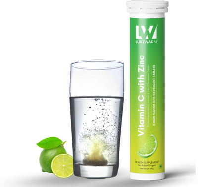 Lukewarm Vitamin C with Zinc | 15 Effervescent Tablets | Lemon Flavour(15 Tablets)