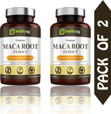 Healthy Tag Maca Root Tablets Enriched with Maca Root Extract (G209)(2 x 60 Tablets)