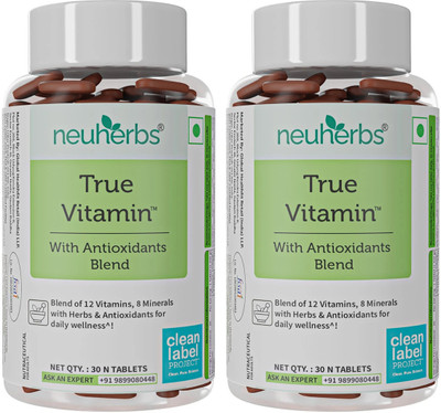 Neuherbs True Vitamins with Iodine for Men and Women(2 x 30 Tablets)