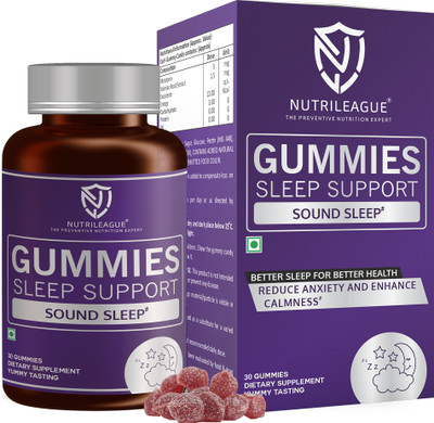 Nutrileague Sleep Support Gummies with Melatonin-5 mg & Valerian Root Extract(30 No)