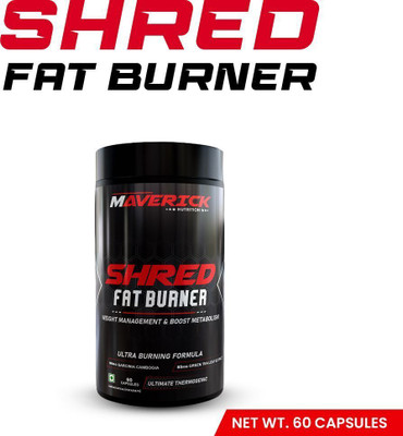 MAVERICK NUTRITION Shred Fat Burner | Weight Management & Boost Metabolism | Ultra Burning Formula(60 Capsules)