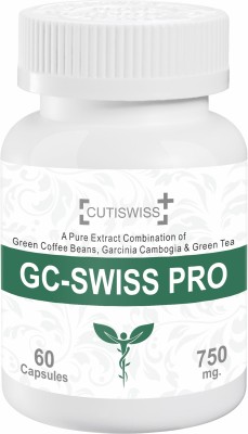 CUTISWISS Green Coffee Beans, Garcinia Cambogia & Green Tea GC-SWISS PRO(60 Capsules)