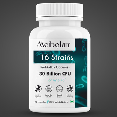 MEIBOTAN 16 Strains Probiotics Blend 30 Billion for Women & Men – 60 Veg Capsules Age 45+(60 Capsules)