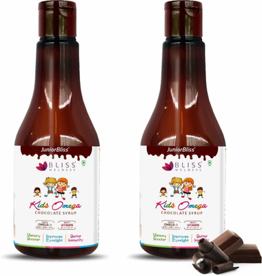 Bliss Welness Kids Omega 369 DHA EPA ALA Multivitamins ACDE Chocolate Syrup Supplement(2 x 100 g)