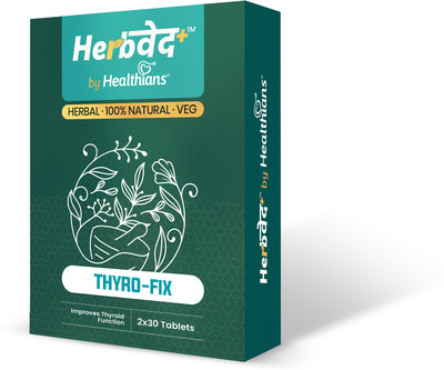 Herbved by Healthians Thyro Fix Thyroid Disorder Balancing Supplement Regulates Thyroid(60 Capsules)