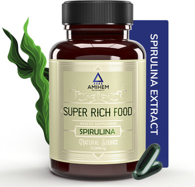 AMIHEM Spirulina Extract: Multivitamin for Weight Management, Immunity(15000 mg)