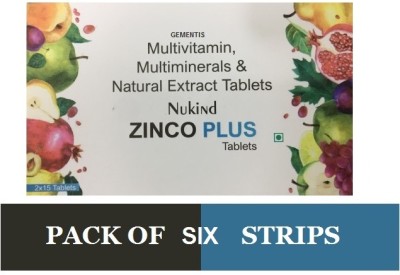 gementis NUKIND ZINCO PLUS MULTIVITAMIN HEALTH SUPPLEMENT CAPSULE (6*10CAPS)(6 x 10 Capsules)